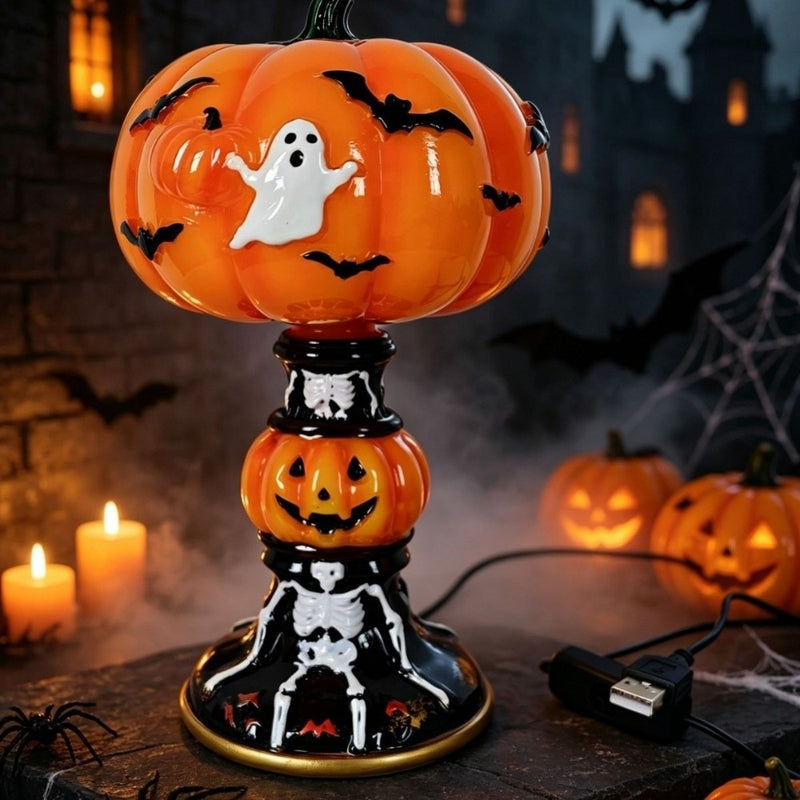 Gothic Pumpkin Nignt Lamp Halloween